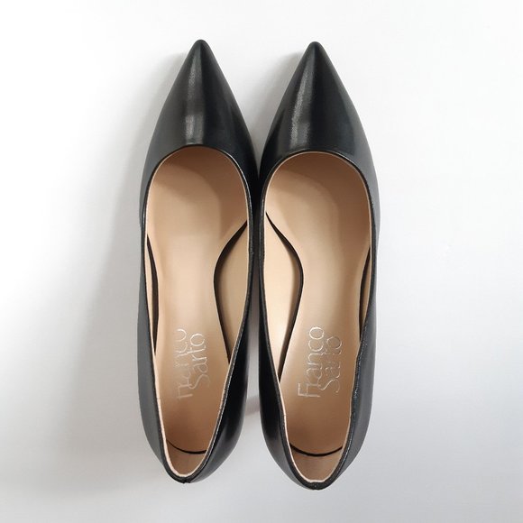 NEW | Franco Sarto | Black Leather Pumps 6M - Picture 2 of 9